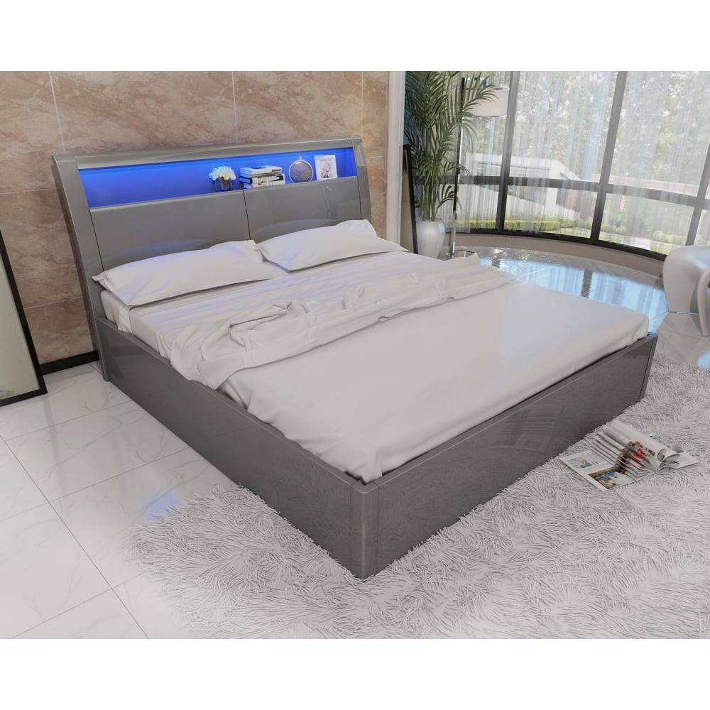 Madrid High Gloss Storage Ottoman Bedframe Madrid High Gloss Storage Ottoman Bedframe